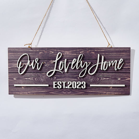 Personalized Name Custom Wood Sign Plaque - Unique Gift for Home Decoration
