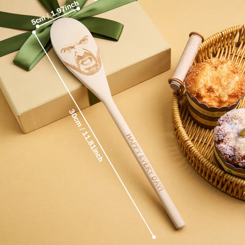 Custom Face Spoon Any Face (Facial Features) Engraved on a Spoon Novelty Gift Mother's Gift Father's Day Gift