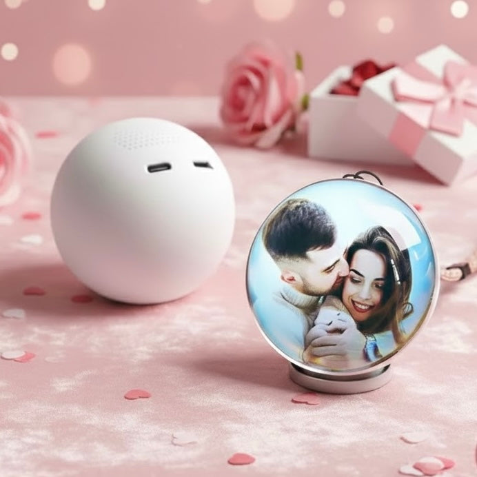 Glass Video Globe – Playable Video Gift Sphere for Valentine’s Day Birthday and Christmas