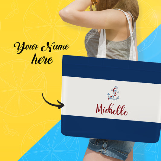 Personalized Double-Sided Tote Bag for Weddings Without Zipper