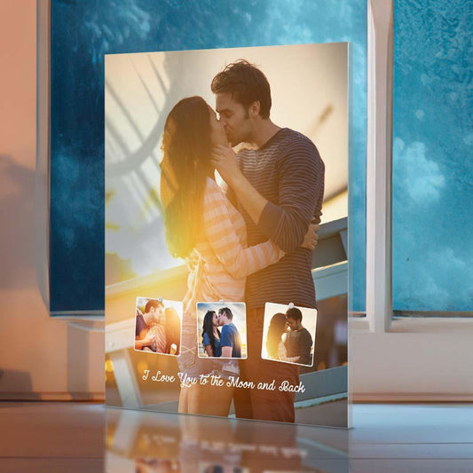 Custom Photo & Text Acrylic Plaque – Personalized Home Decor & Valentine's Day Gift