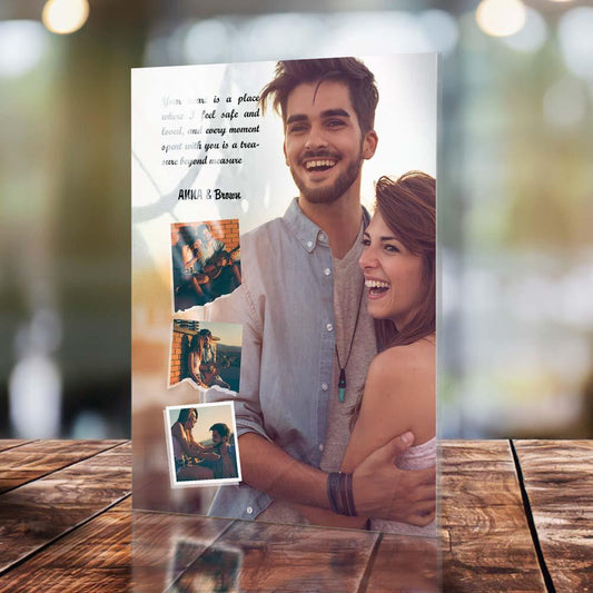 Custom Photo Personalized Words Acrylic Plaque – Personalized Home Decor & Valentine's Day Gift
