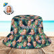 Custom Face Flower Bucket Hat Unisex Outdoor Cap
