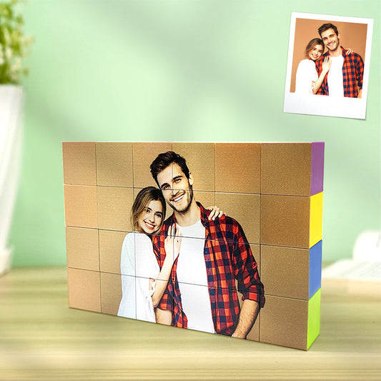 Custom Photo Magnetic Building Blocks Magnet Construction Cube Toys for Kids and Adults