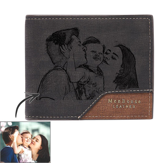 Custom Photo Wallet Bronzing Simplicity Men's Gifts