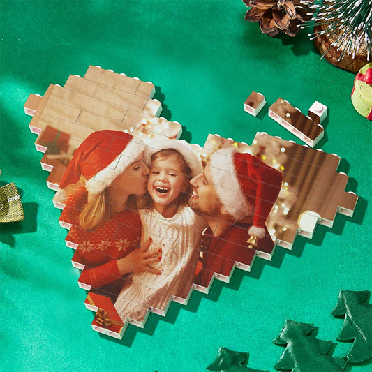 Custom Music Code Building Brick Personalized Photo Block Heart Shape