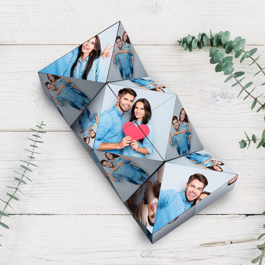 Custom Magic Cube Photo Personalized Cube Rhombic for Lovers Special Gifts for Anniversary