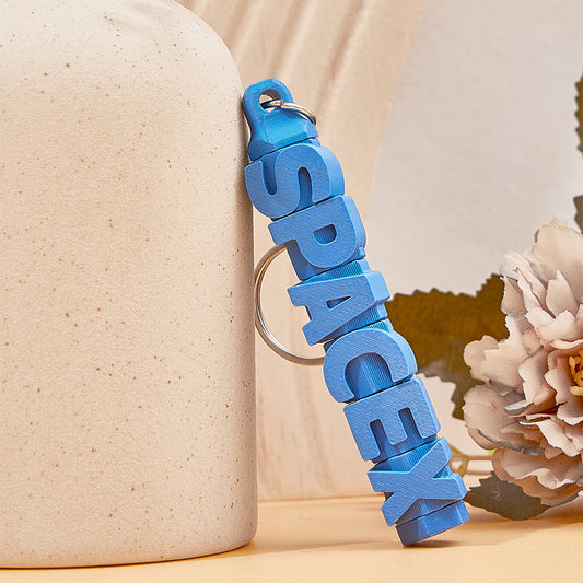 3D Printed Personalised Name Keychain Colorful Name Tags Personalised Gifts for Him
