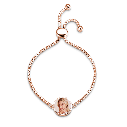 Personalized Circle Photo Bracelet for Women