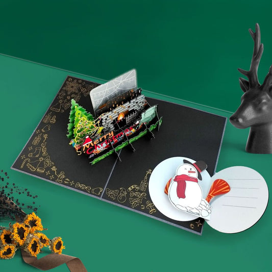 Christmas 3D Pop Up Card Christmas Hearth Pop Up Greeting Card