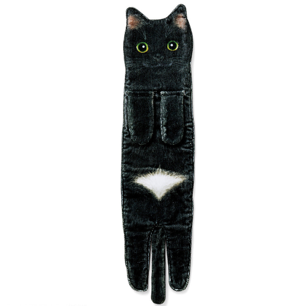 Cute Cat Decor Hanging Face Towels Soft Funny Face Towels Gift for Women Cat Lovers