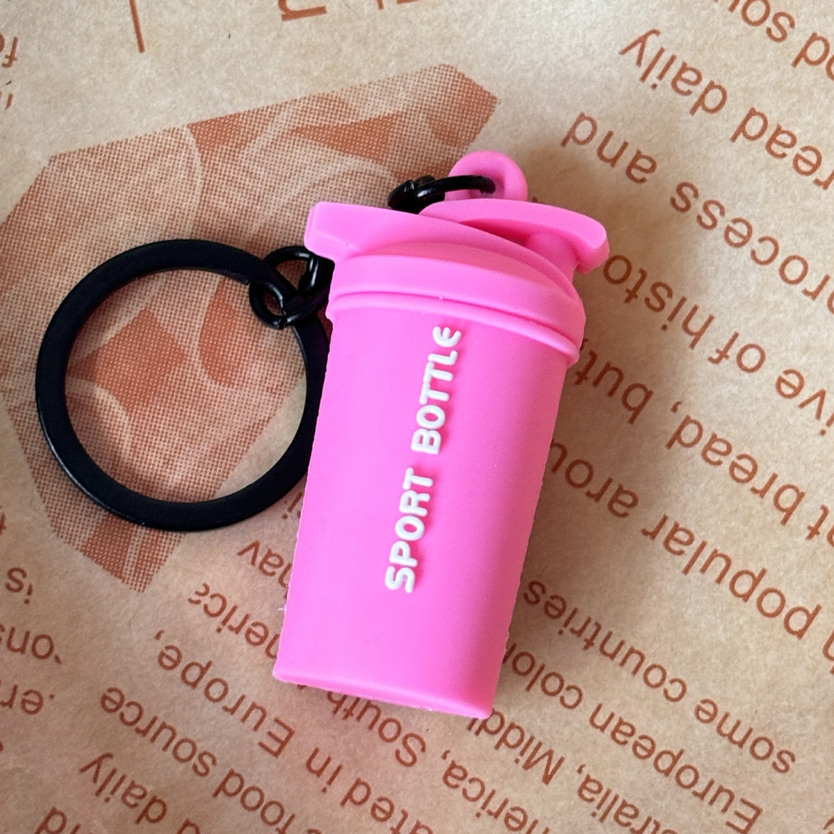 Mini Fitness Equipment Mini Water Bottle Rubber Keychain Accessories Equipment Pendant Backpack Keychain