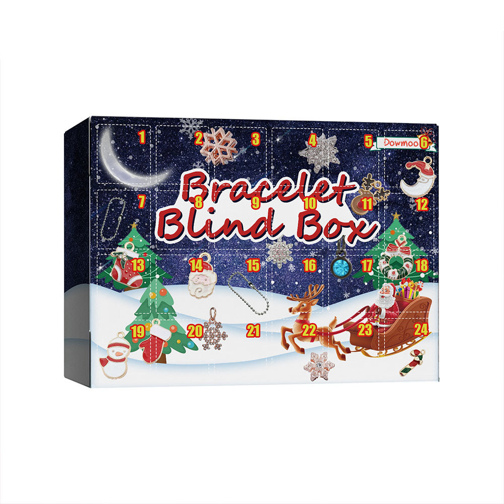 Christmas Advent Calendar Diy Bracelet Box Advent Calendar 24-Frame Calendar Surprise Bell Box