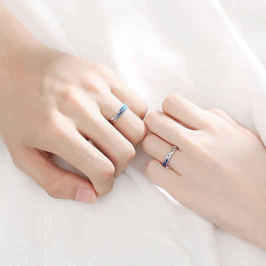 Meteor Star Couple Rings Matching Rings Adjustable Ring Jewelry Gift