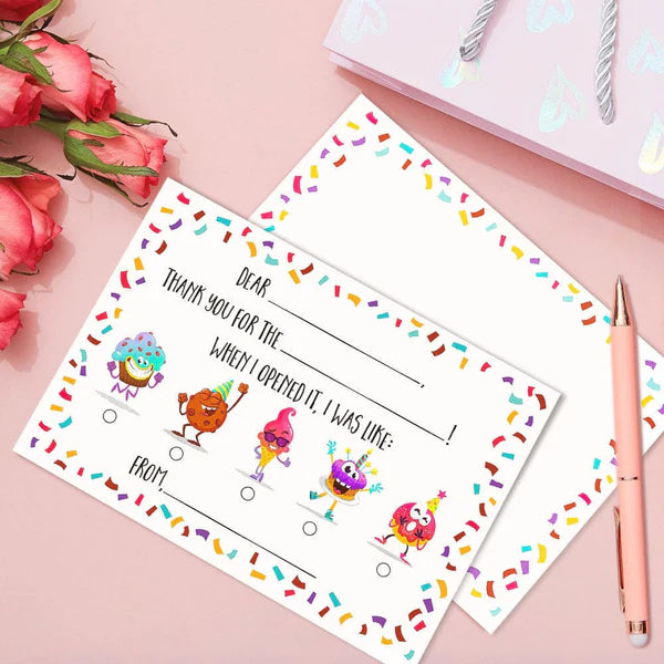 Thank You Notes Fill in the Blank Thank You Cards Funny Gender Neutral Teacher Gifts