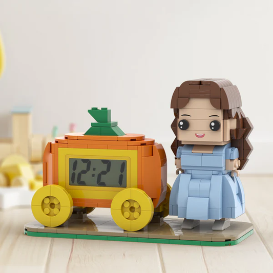 Xmas Gifts Custom Brick Figures Clock Personalized Brick Pumpkin & Figures Clock