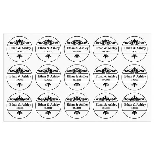 Personalized Thank You Transparent Stickers Round Wedding Birthday Favor labels for Gifts