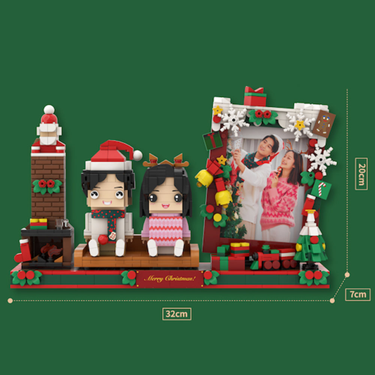 Fully Body Customizable 2 People Custom Brick Figures Merry Christmas Gift Brick Me Figures for Lover