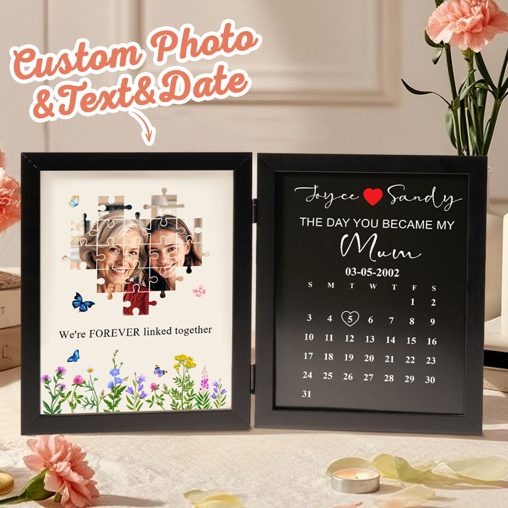 Personalized The Day You Became My Mother Puzzle Photo Frame Mother's Day Gift for Mom