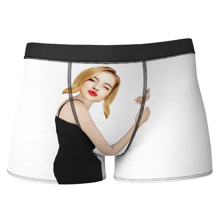 Custom Love Hug Boxer Shorts Personalized Boxers Briefs with Picture with Package