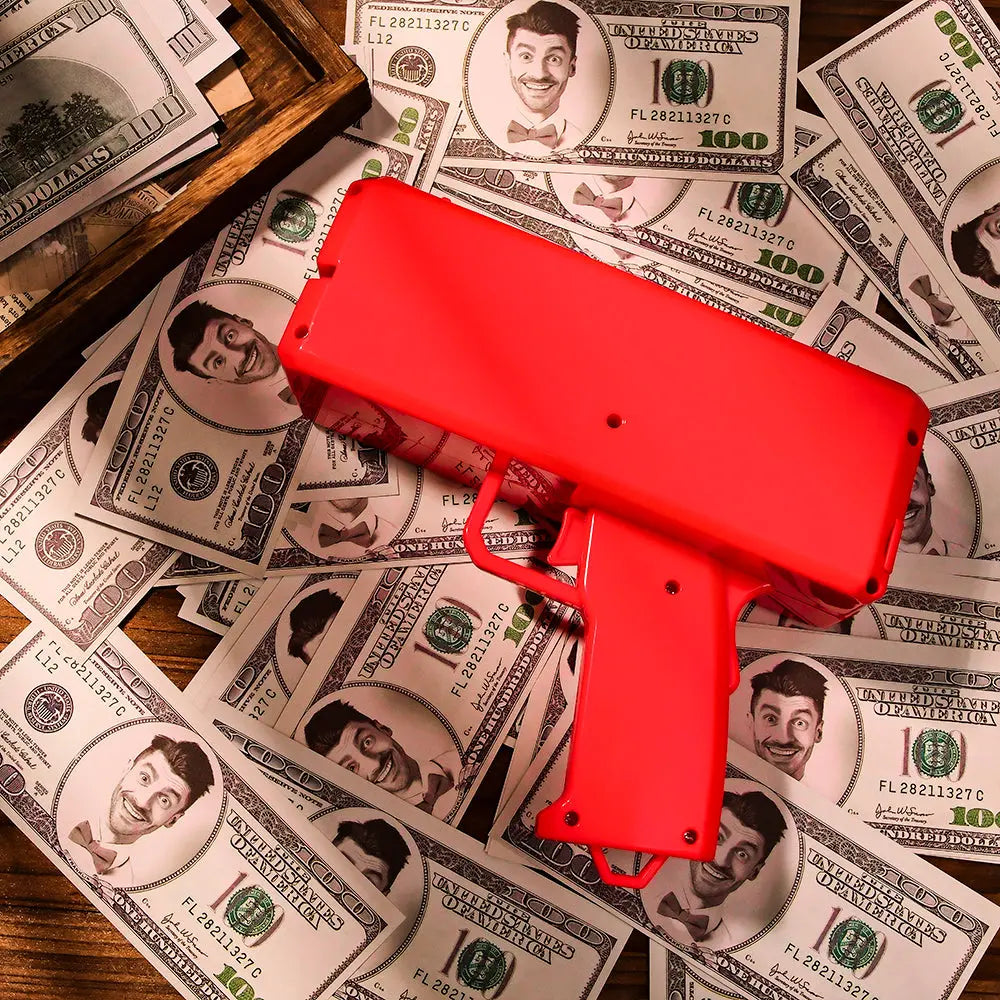 Fun and Exciting Handheld Gun Cannon Style Shooter Toy Gun for Party Games without Paper Cash