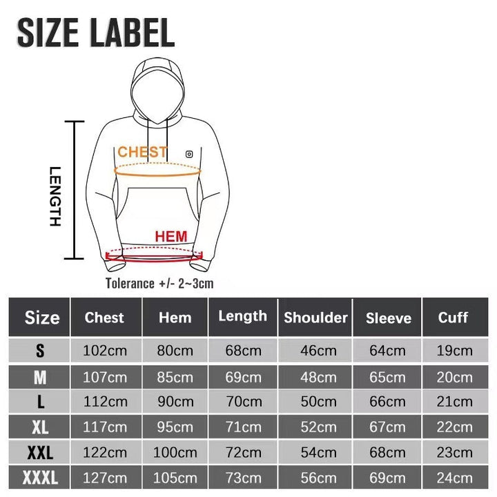Heated Hoodie for Men Women Electric Unisex Heating Sweatshirt