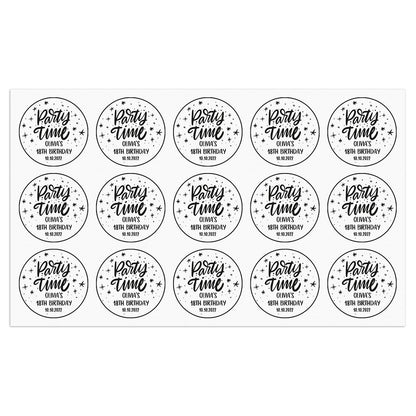 Personalized Thank You Transparent Stickers Round Wedding Birthday Favor labels for Gifts