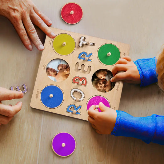 Custom Photo Engraved Puzzle Creative Wooden Baby Gifts