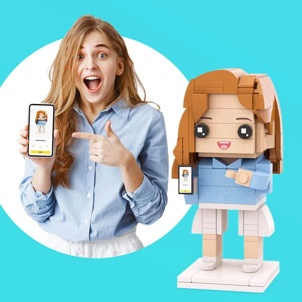 Full Body Customizable 1 Person Custom Brick Figures Small Particle Block Toy Brick Me Figures Funny Boy