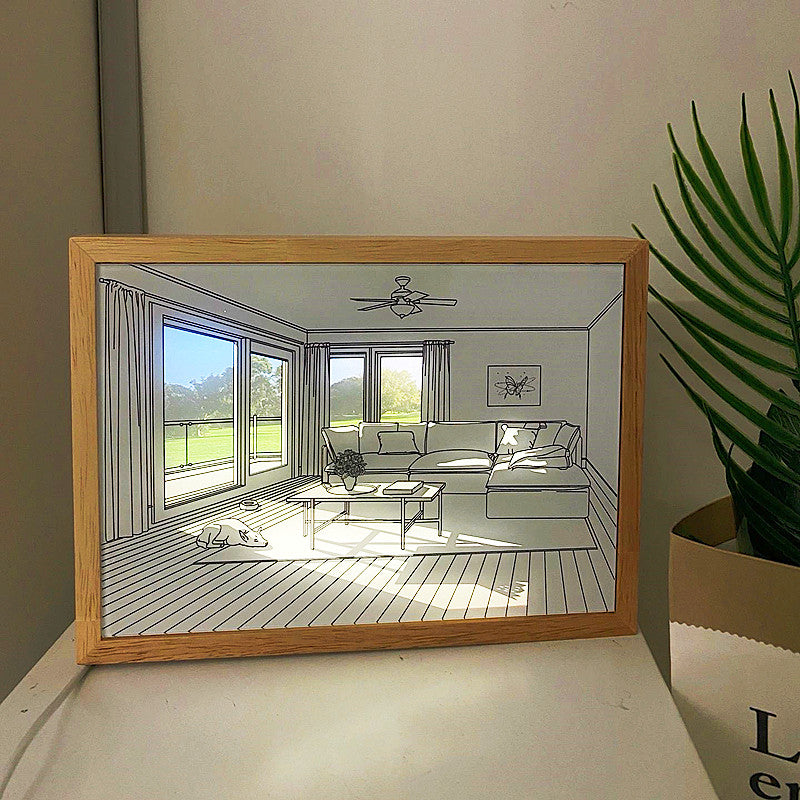 Painting Night Light Creative Sunshine Painting Lamp Home Decoration Gifts