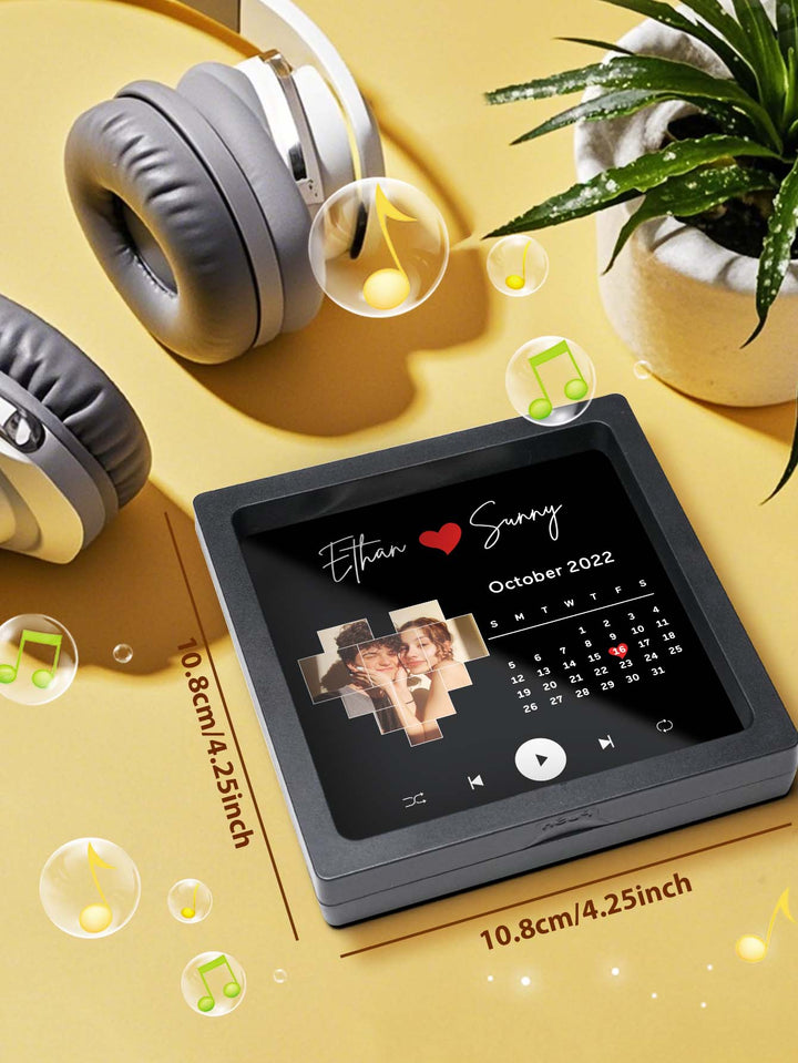 Personalized Name Photo Calendar and Music Fridge Magnet for Memorable Gifts