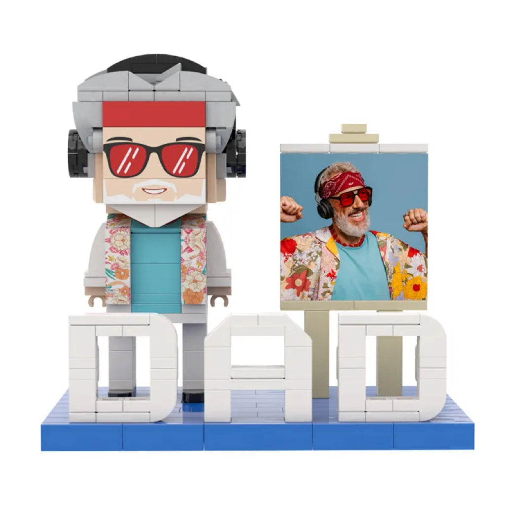 Full Body Customizable Building Block Figure - Perfect Father's Day Gift! Happy Father's Day