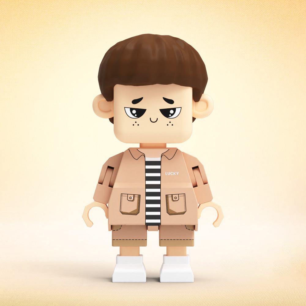 Fully Customizable Cute Giant Minifigs Personalized Full-Body Brick Figure Gift for Boy