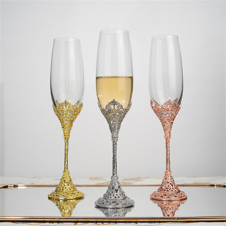 Vintage Champagne Flutes Glass Goblets Wedding Gifts