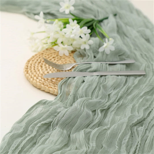 Wedding Gauze Table Runner Rustic Wedding Cheesecloth Runner Cotton Runner for Table Wedding Arch Ideas Bridal Shower Modern