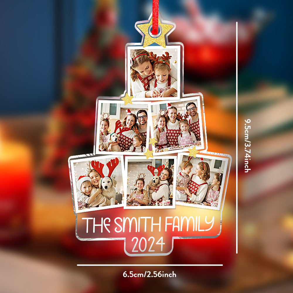 Personalized Photo Christmas Tree Ornament Custom Ornament Christmas Gift for Family