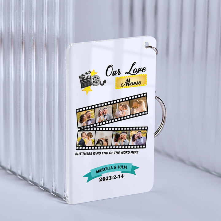 Custom Roll Photo Keychain Personalized Plaque Gift For Her