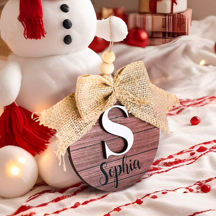 Personalized Family Name Christmas Ornament Monogram Ornament for Christmas Gift