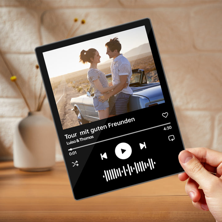 Scannable Music Code Acrylic Plaque Custom Photo Album Cover