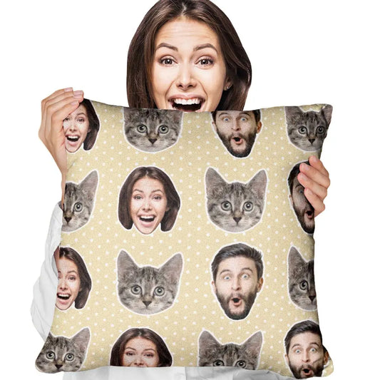 Custom Face Pillow – Personalize Your Home Decor with Unique Pillow Cover Only (Insert Not Included)