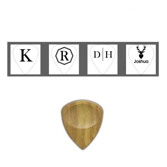 Custom Wooden Guitar Picks Box Personalized Guitar Pick Box Storage Wood Guitar Plectrum Organizer Music Gift for Guitarist Musician