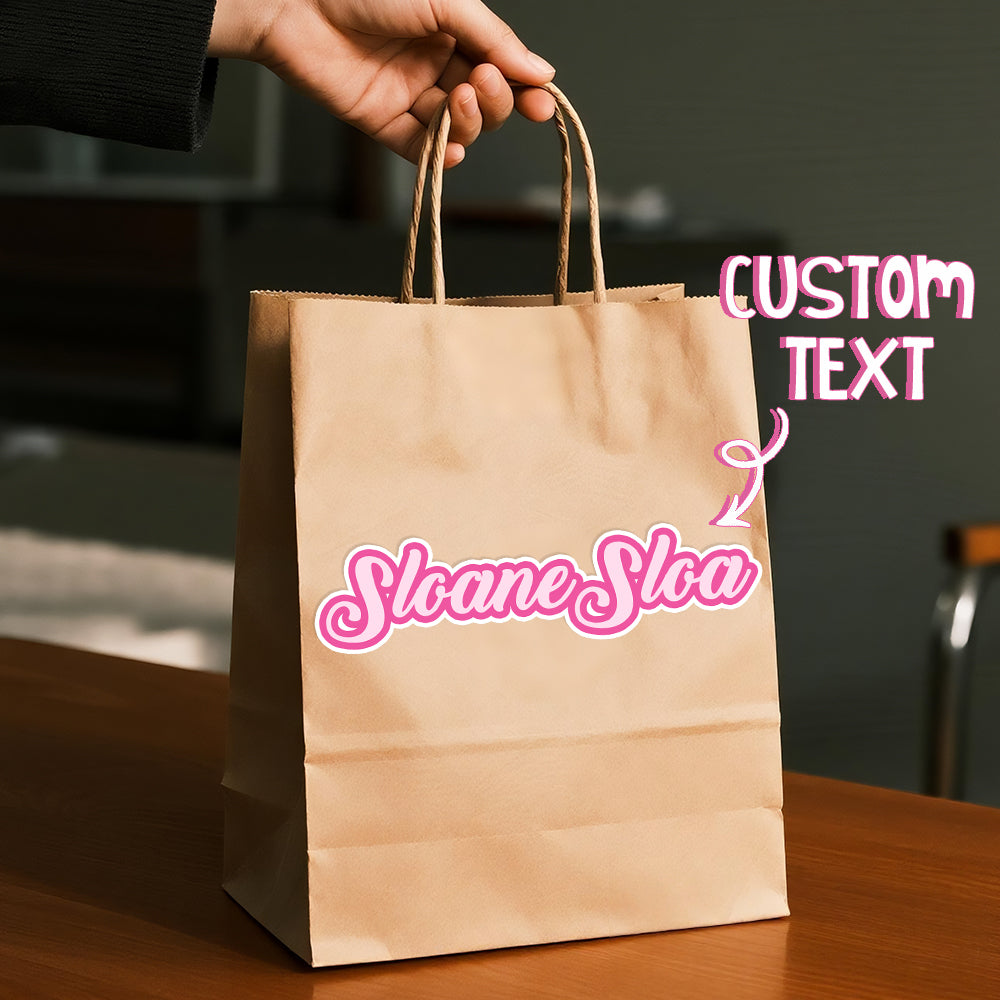 Custom Name Colorful Text Stickers Personalized Stationery for Back to School Gifts