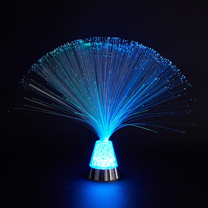 Personalized Fiber Optic Lamp Custom Photo Color Changing Crystal Base Night Light
