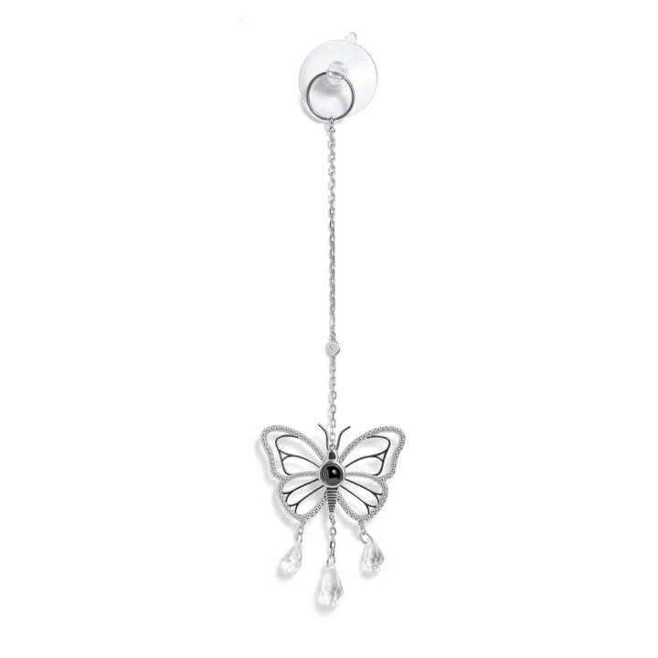 Personalized Photo Butterfly Sun Catcher Projection Car Ornaments Memorial Gift Valentines Gift