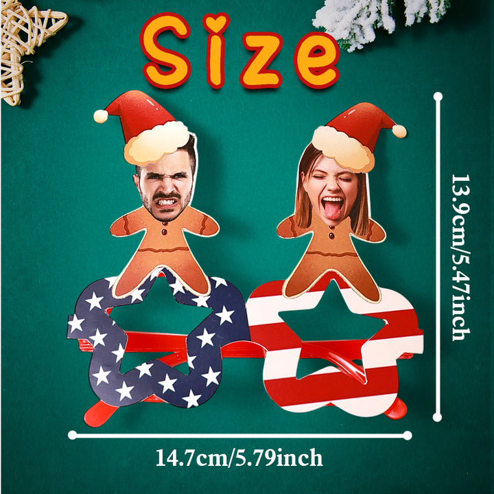 Personalized Photo Glasses Christmas Glasses Frame for Christmas Party Supplies Favors Photo Props
