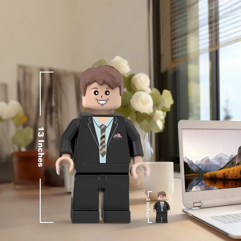 3D Print Custom Giant Minifigs Personalized Photo Giant Minifigs Turn Your Photo into Minifigs Production Time: 7–10 Working Days