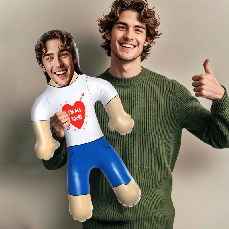 Personalized Couple Blow Up Doll Custom Your Face & Text Air Doll