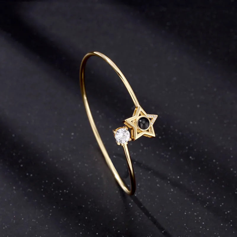 Custom Projection Bracelet Personalized Photo Bracelet Heart Jewelry Gift for Her