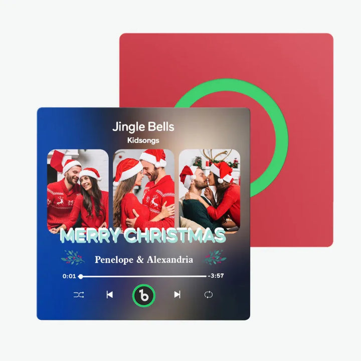 FridgeBeats Frameless 4.0 Custom 3 Photos Music Fridge Magnet FridgeBeats Pro Supports Bluetooth Connectivity Christmas Gifts