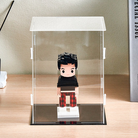 Dustproof Clear Acrylic Display Case Display Box – Protective Box for 1 Person Brick Figure Collectibles
